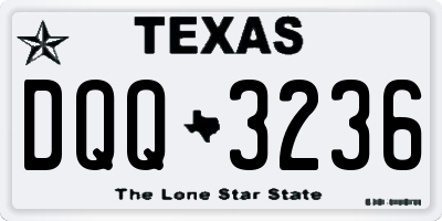 TX license plate DQQ3236