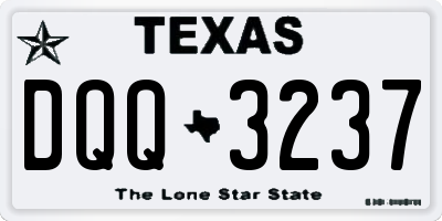 TX license plate DQQ3237