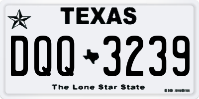 TX license plate DQQ3239