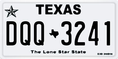 TX license plate DQQ3241