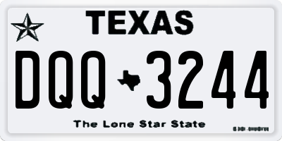 TX license plate DQQ3244