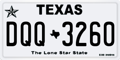 TX license plate DQQ3260