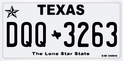 TX license plate DQQ3263