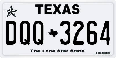 TX license plate DQQ3264