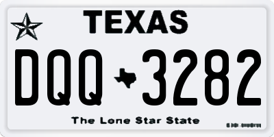 TX license plate DQQ3282