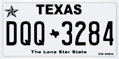 TX license plate DQQ3284