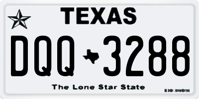 TX license plate DQQ3288