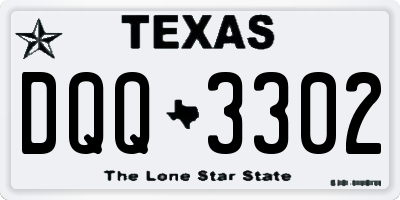 TX license plate DQQ3302