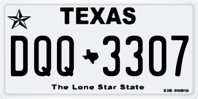 TX license plate DQQ3307