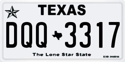 TX license plate DQQ3317