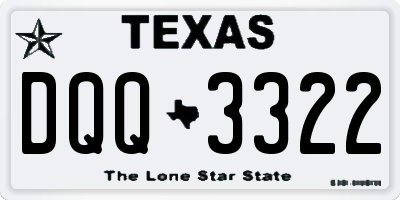 TX license plate DQQ3322