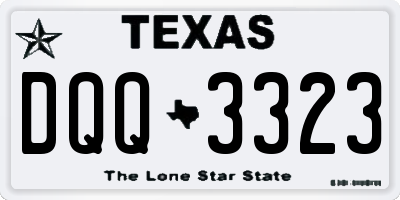 TX license plate DQQ3323