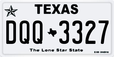 TX license plate DQQ3327