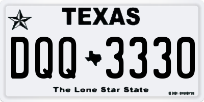 TX license plate DQQ3330