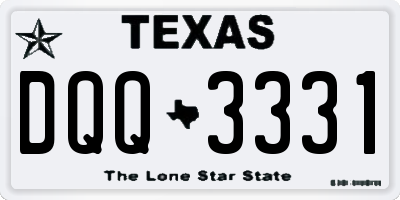 TX license plate DQQ3331