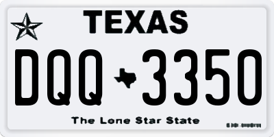 TX license plate DQQ3350