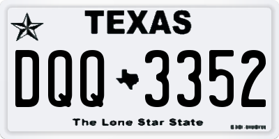TX license plate DQQ3352