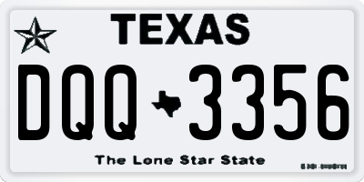 TX license plate DQQ3356
