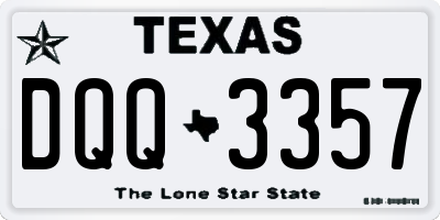 TX license plate DQQ3357