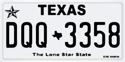 TX license plate DQQ3358