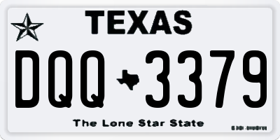 TX license plate DQQ3379