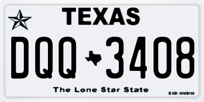 TX license plate DQQ3408