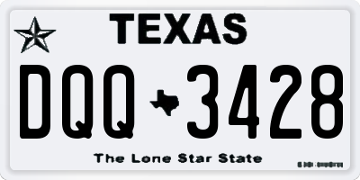 TX license plate DQQ3428