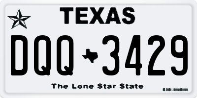 TX license plate DQQ3429