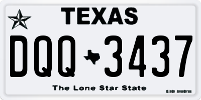 TX license plate DQQ3437