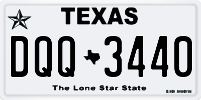 TX license plate DQQ3440