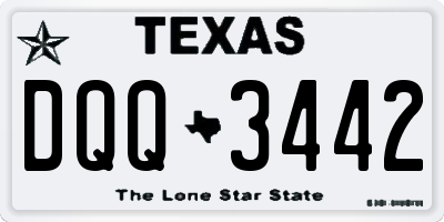 TX license plate DQQ3442