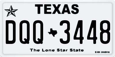 TX license plate DQQ3448
