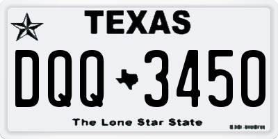 TX license plate DQQ3450
