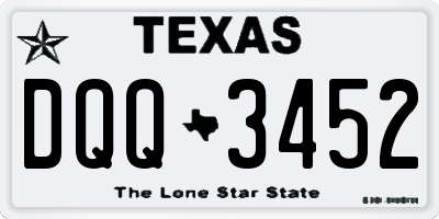 TX license plate DQQ3452