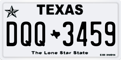 TX license plate DQQ3459