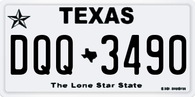 TX license plate DQQ3490