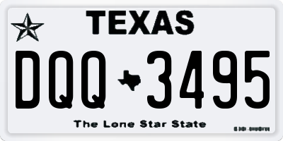 TX license plate DQQ3495