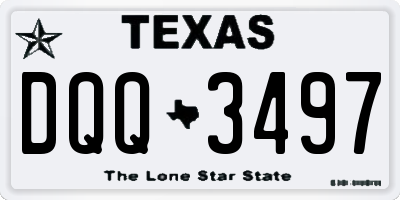 TX license plate DQQ3497