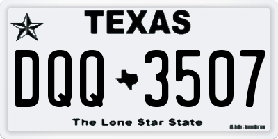 TX license plate DQQ3507
