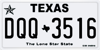 TX license plate DQQ3516