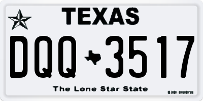TX license plate DQQ3517