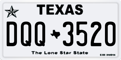 TX license plate DQQ3520