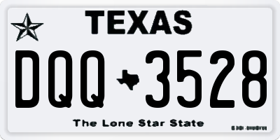 TX license plate DQQ3528