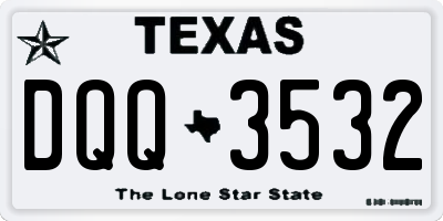 TX license plate DQQ3532