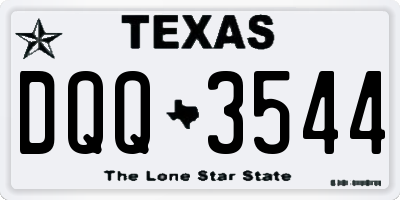 TX license plate DQQ3544
