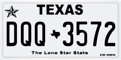 TX license plate DQQ3572