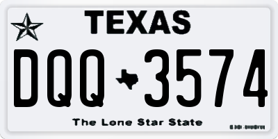 TX license plate DQQ3574