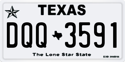 TX license plate DQQ3591