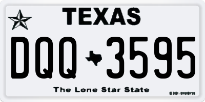TX license plate DQQ3595