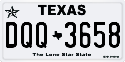 TX license plate DQQ3658